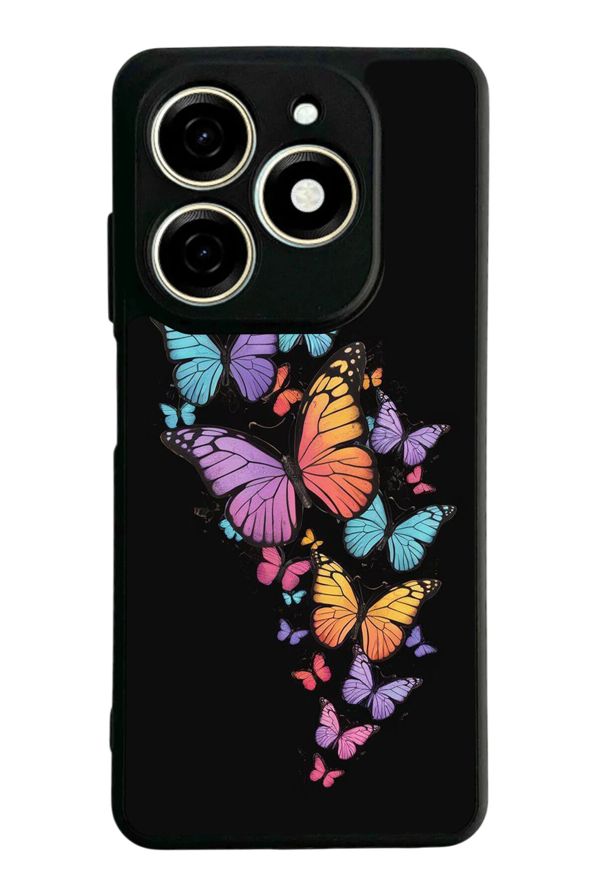 Tecno Spark 20/20C Uyumlu Kelebek Tasarımlı Glossy Premium Kılıf