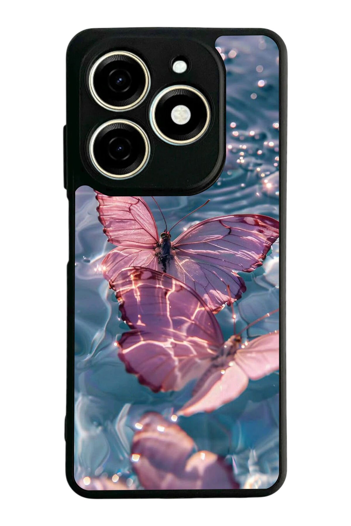 Infınıx Smart 8 Pro Uyumlu Kelebek Tasarımlı Glossy Premium Kılıf