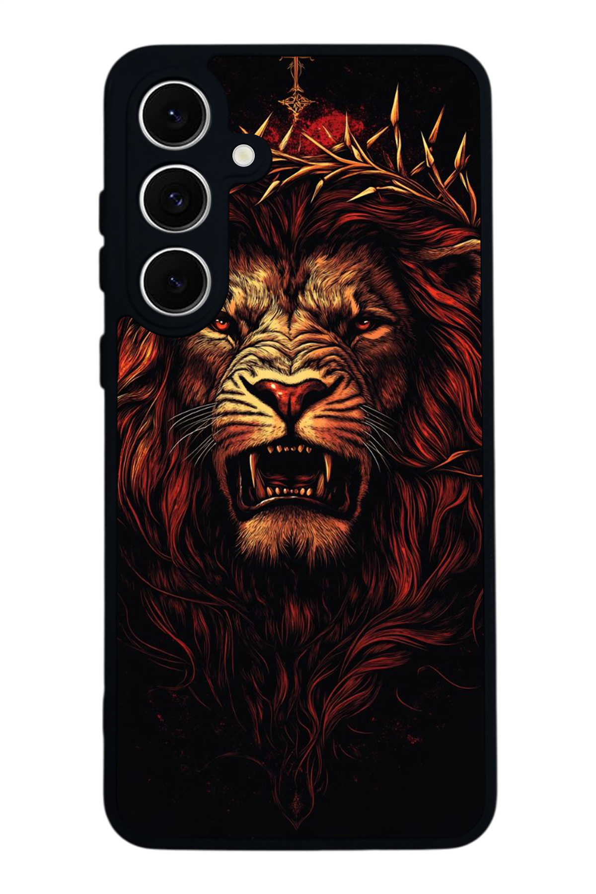 Samsung Galaxy S24 FE Uyumlu Aslan Tasarımlı Glossy Premium Kılıf