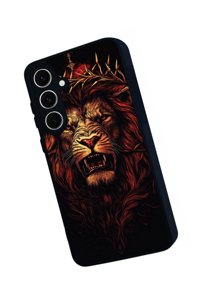 Samsung Galaxy S24 FE Uyumlu Aslan Tasarımlı Glossy Premium Kılıf