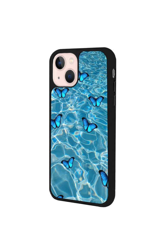 iPhone 14 Plus Uyumlu Kelebek Tasarımlı Glossy Premium Kılıf