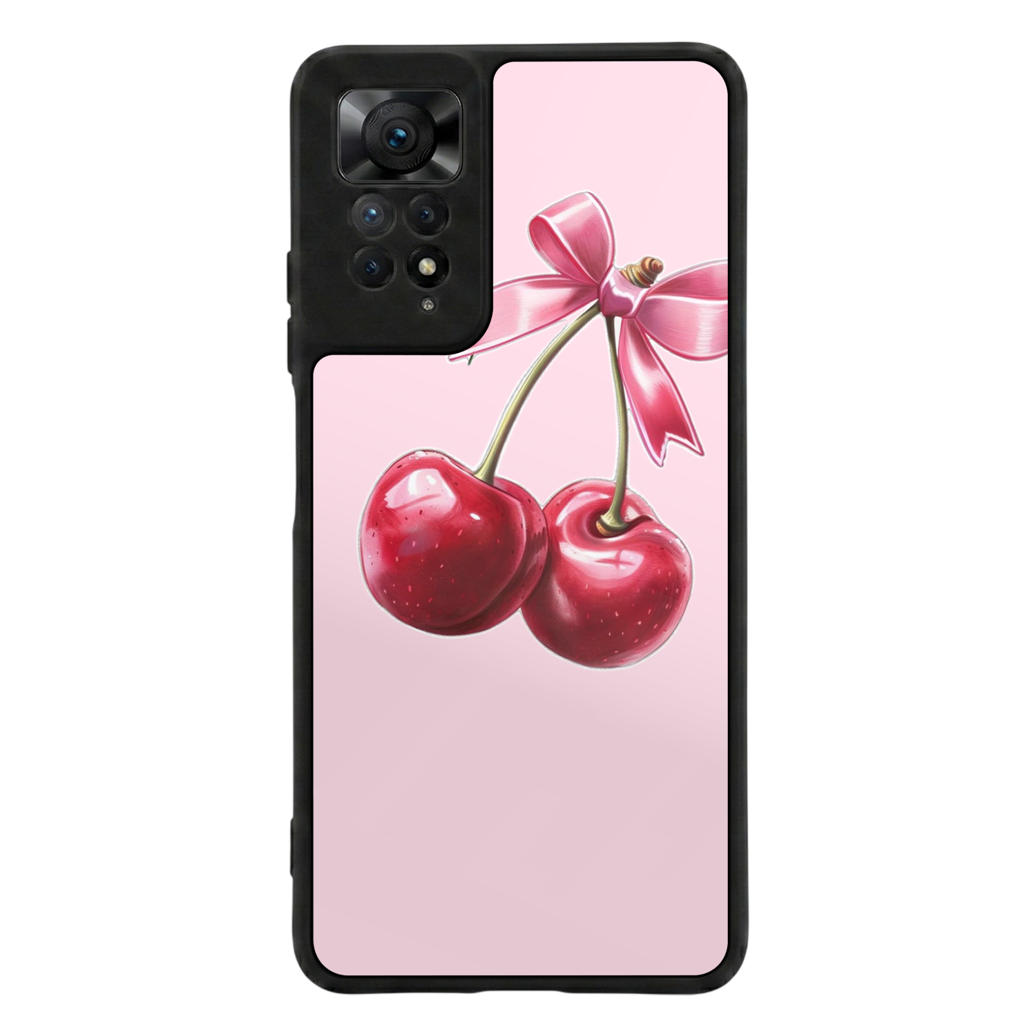Xiaomi Redmi Note 11 Pro Uyumlu Kiraz Tasarımlı Glossy Premium Kılıf