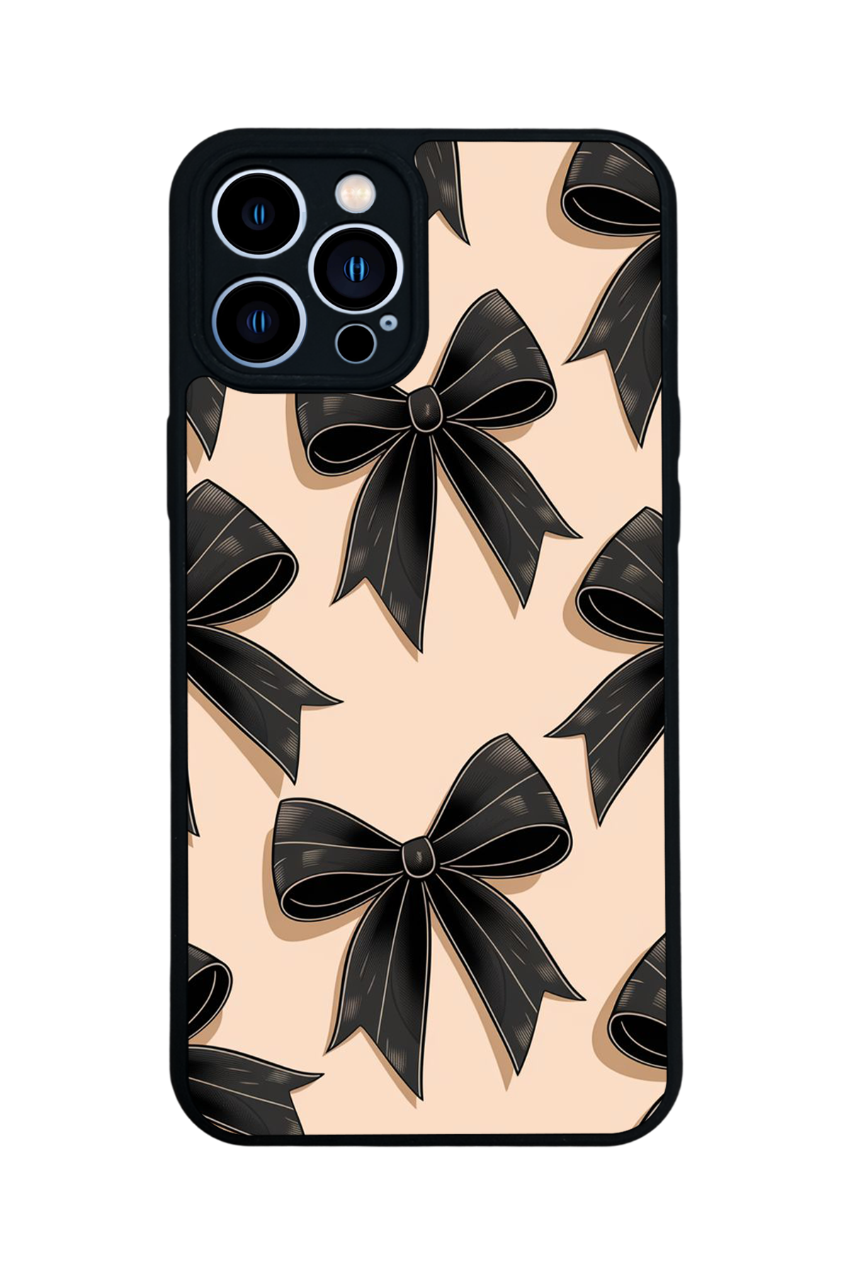 iPhone 12 Pro Max Uyumlu Kurdele Tasarımlı Glossy Premium Kılıf