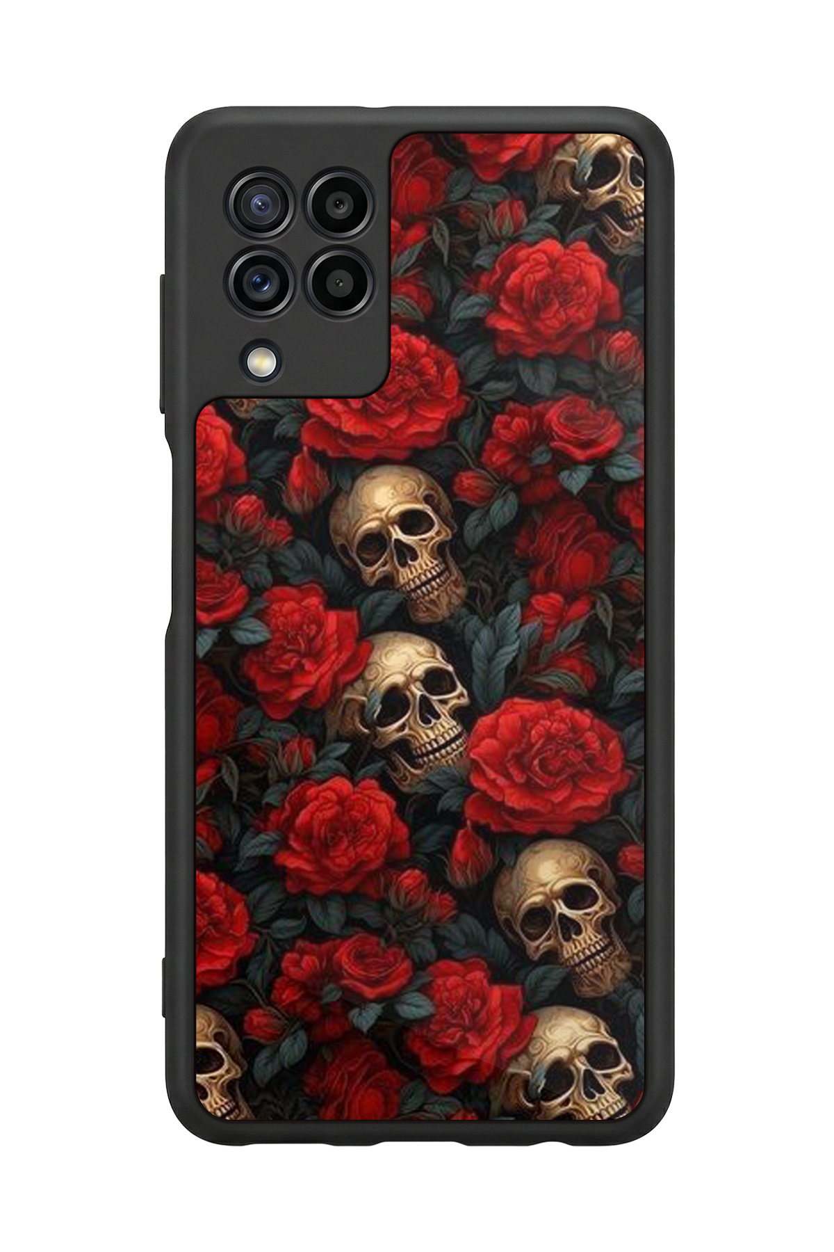 Samsung Galaxy M32 Uyumlu KuruKafa Tasarımlı Glossy Premium Kılıf