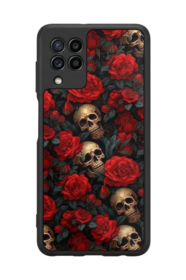 Samsung Galaxy M32 Uyumlu KuruKafa Tasarımlı Glossy Premium Kılıf