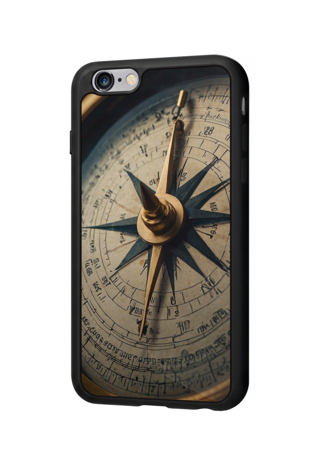 iPhone 6s Plus Uyumlu Pusula Tasarımlı Glossy Premium Kılıf