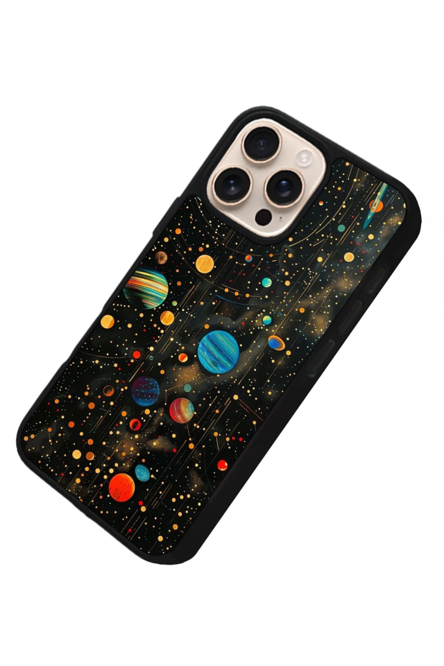 iPhone 15 Pro Uyumlu Uzay Tasarımlı Glossy Premium Kılıf