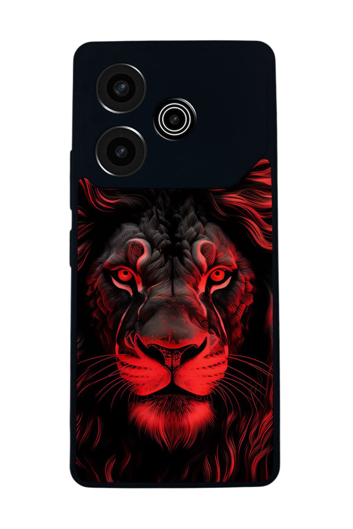 Tecno Pova 6 Uyumlu Aslan Tasarımlı Glossy Premium Kılıf