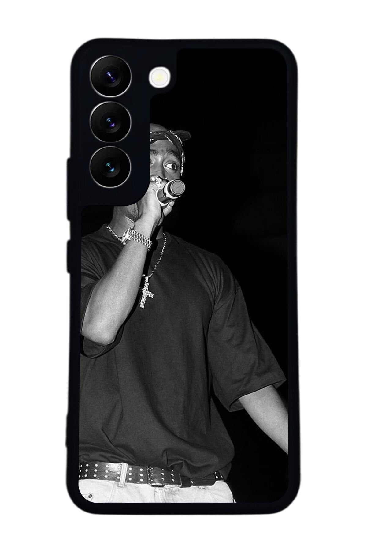 Samsung Galaxy S22 Uyumlu Tupac Tasarımlı Glossy Premium Kılıf