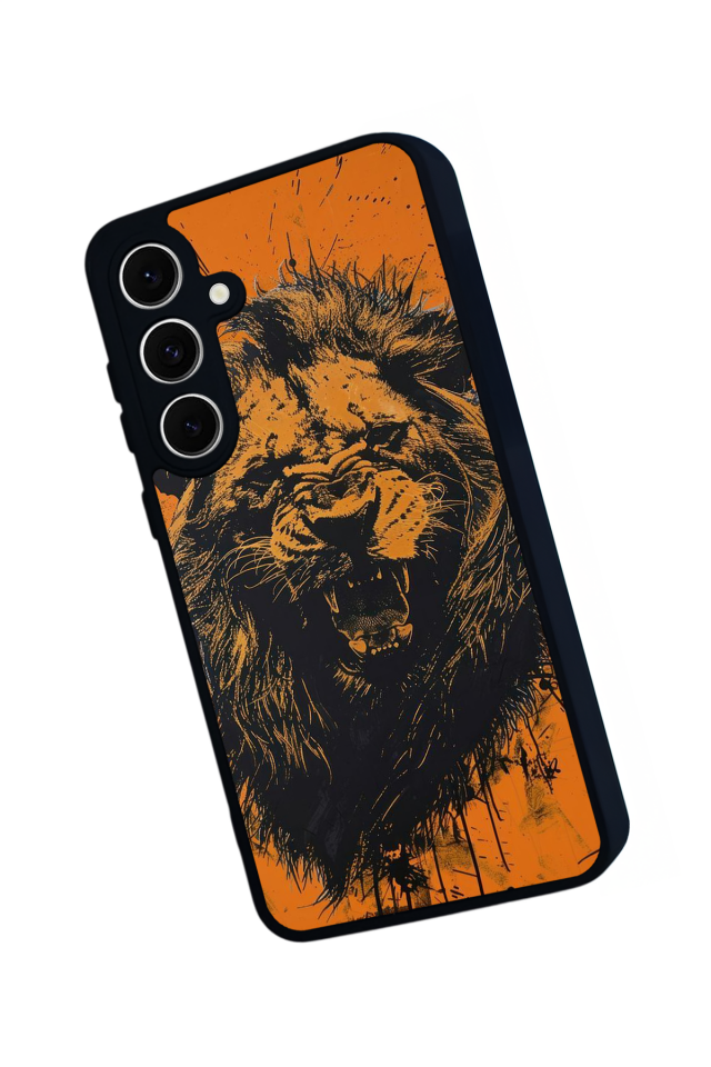 Samsung Galaxy S24 FE Uyumlu Aslan Tasarımlı Glossy Premium Kılıf