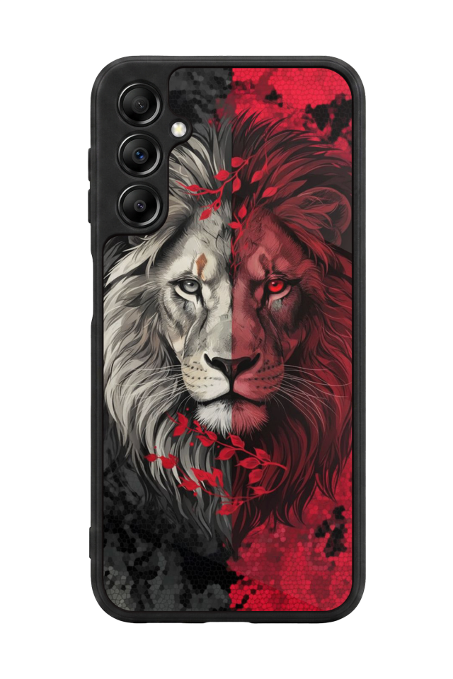 Samsung Galaxy A14 Uyumlu Aslan Tasarımlı Glossy Premium Kılıf