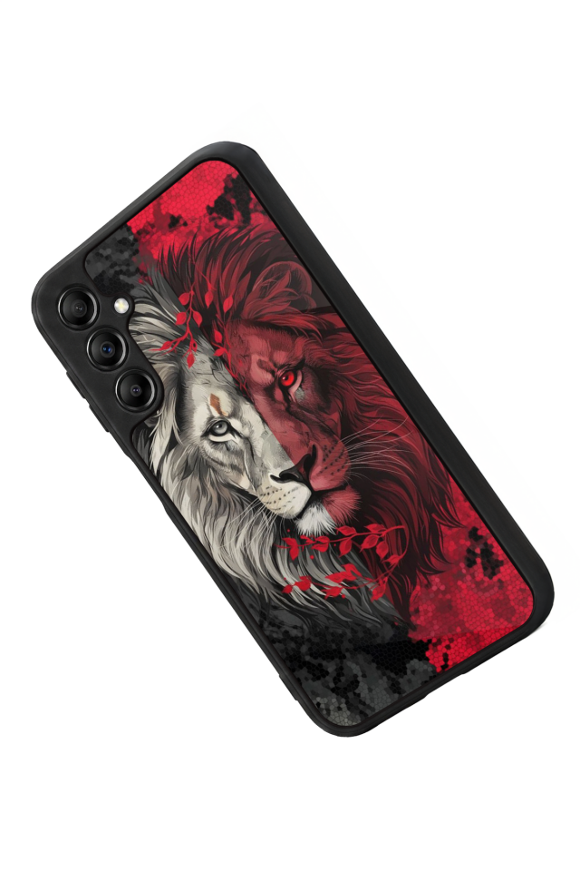 Samsung Galaxy A14 Uyumlu Aslan Tasarımlı Glossy Premium Kılıf
