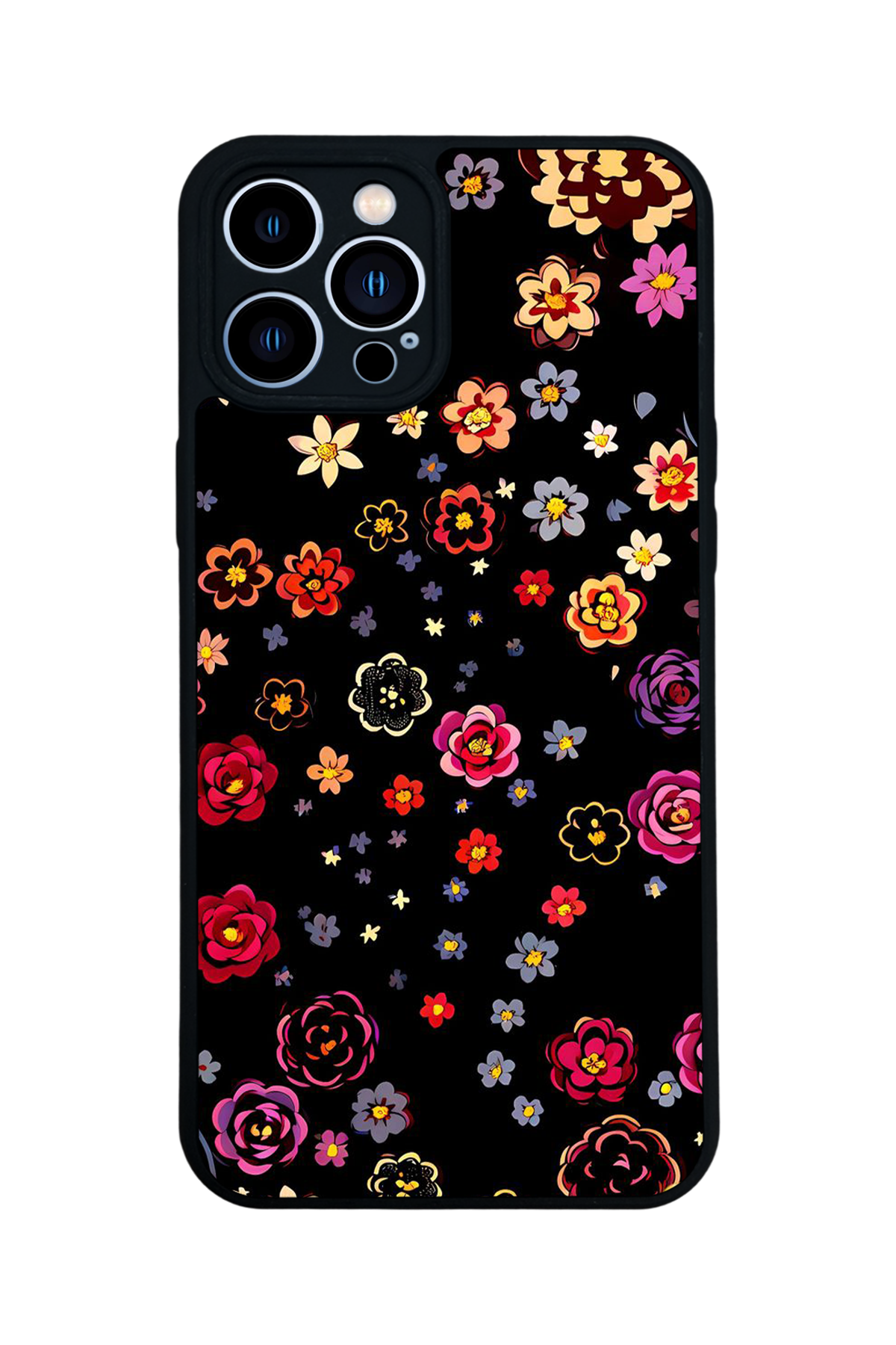 iPhone 13 Pro Max Uyumlu Floral Tasarımlı Glossy Premium Kılıf