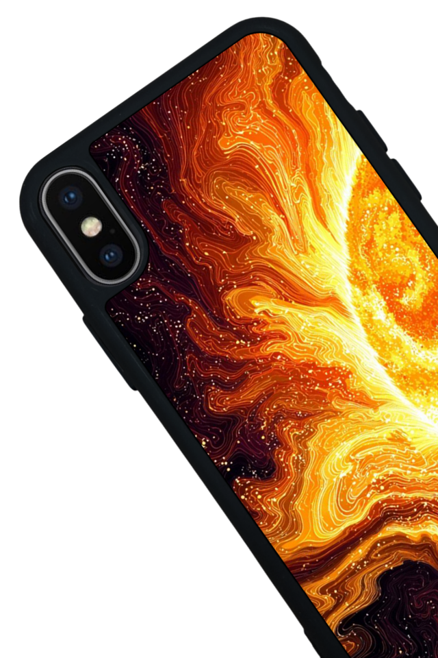 iPhone XS Max Uyumlu Güneş Tasarımlı Glossy Premium Kılıf