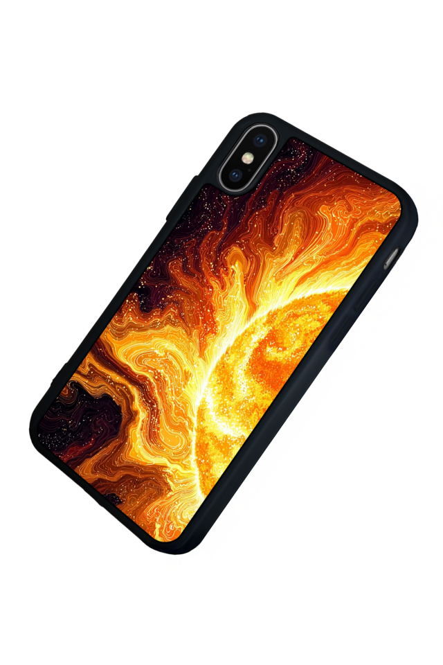 iPhone XS Max Uyumlu Güneş Tasarımlı Glossy Premium Kılıf