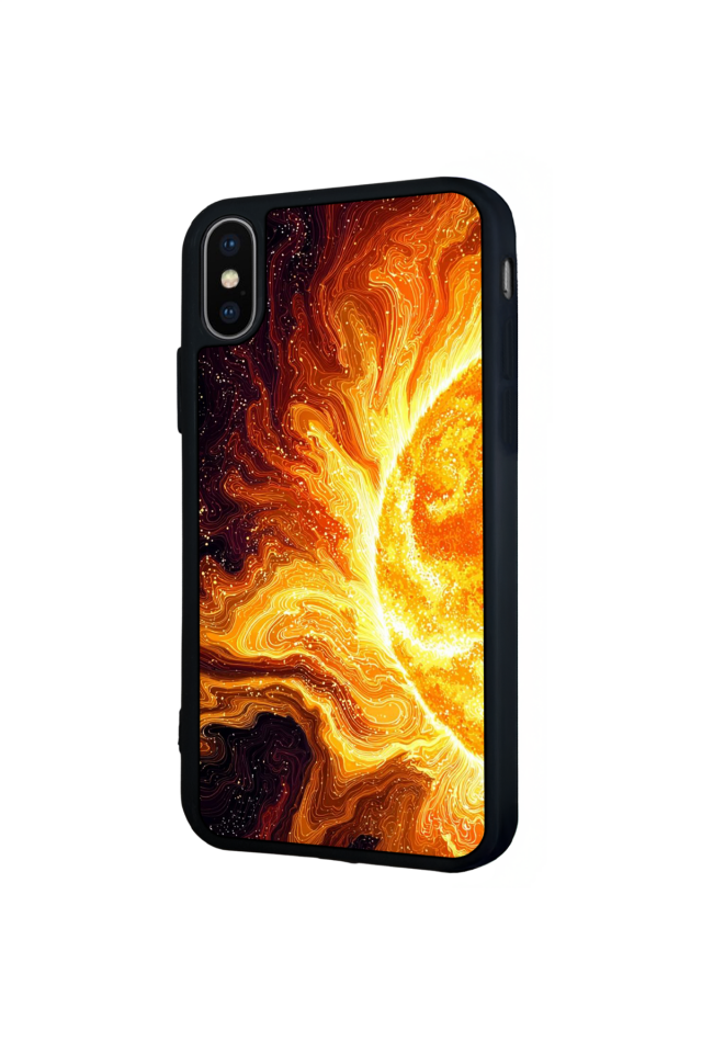 iPhone XS Max Uyumlu Güneş Tasarımlı Glossy Premium Kılıf
