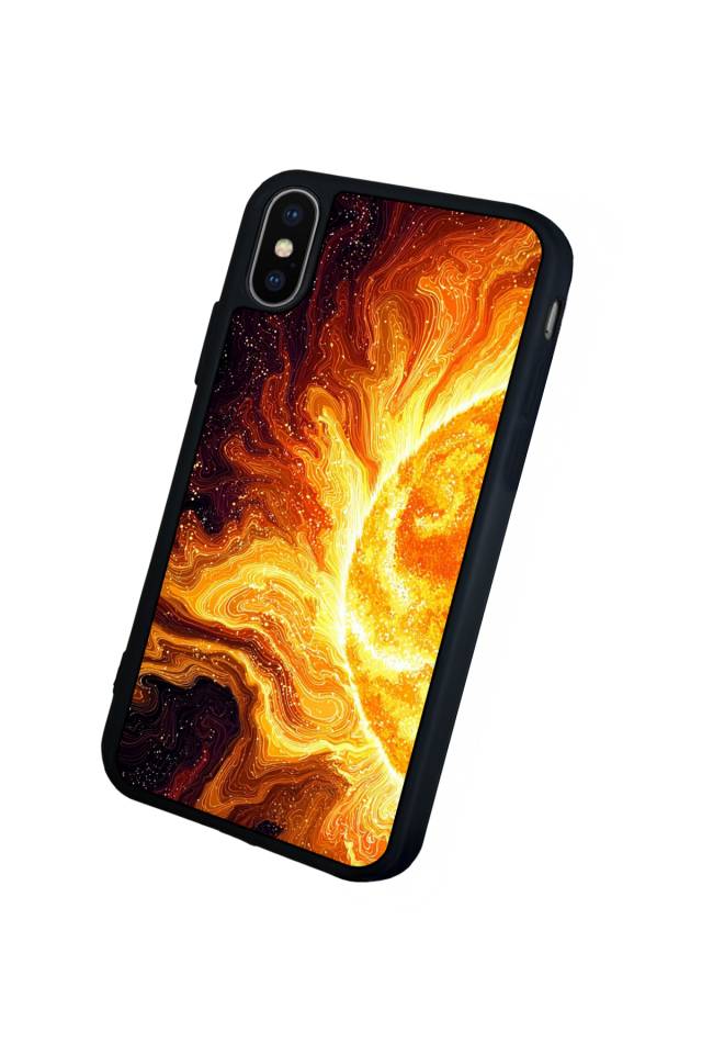 iPhone XS Max Uyumlu Güneş Tasarımlı Glossy Premium Kılıf