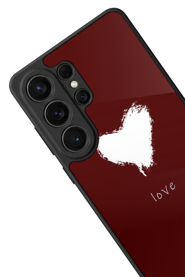 Samsung Galaxy S26 Ultra Uyumlu Kalp Love Tasarımlı Glossy Premium Kılıf