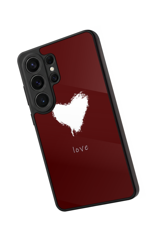 Samsung Galaxy S26 Ultra Uyumlu Kalp Love Tasarımlı Glossy Premium Kılıf