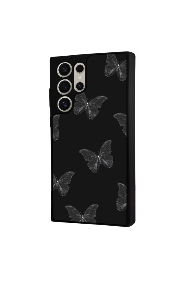 Samsung Galaxy S22 Ultra Uyumlu Kelebek Tasarımlı Glossy Premium Kılıf