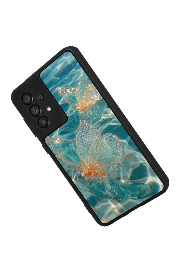 Samsung Galaxy A73 Uyumlu Kelebek Tasarımlı Glossy Premium Kılıf