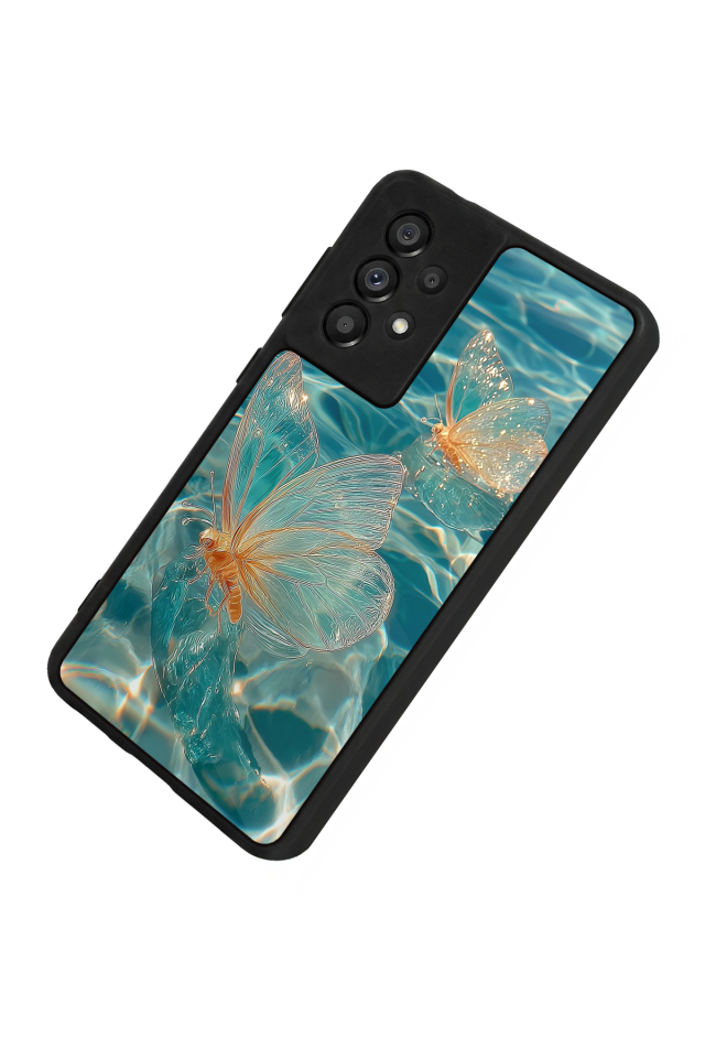 Samsung Galaxy A73 Uyumlu Kelebek Tasarımlı Glossy Premium Kılıf
