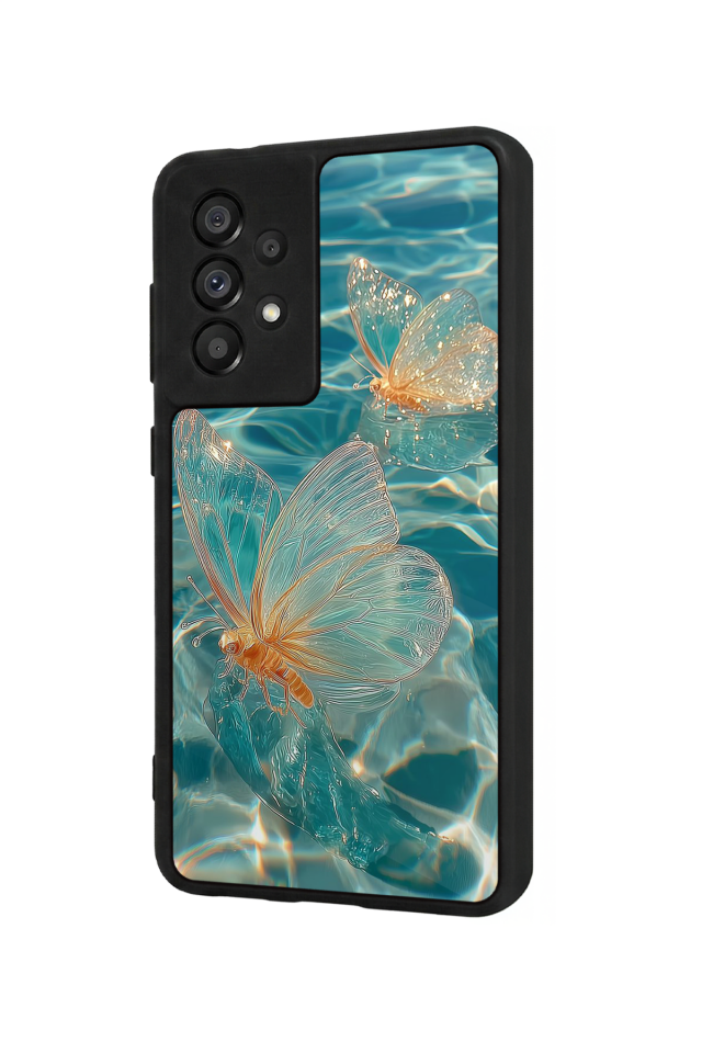 Samsung Galaxy A73 Uyumlu Kelebek Tasarımlı Glossy Premium Kılıf