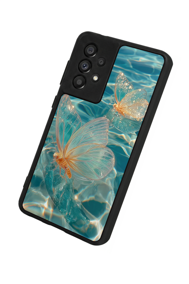 Samsung Galaxy A73 Uyumlu Kelebek Tasarımlı Glossy Premium Kılıf