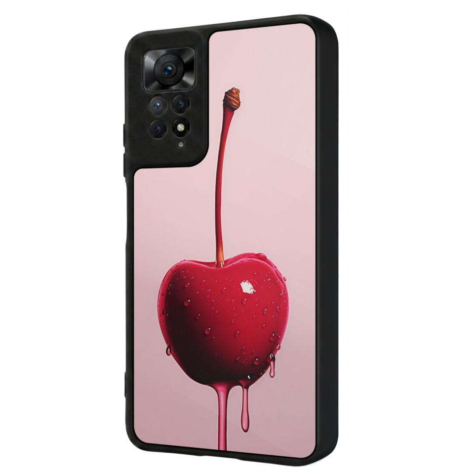 Xiaomi Redmi Note 11 Pro Uyumlu Kiraz Tasarımlı Glossy Premium Kılıf