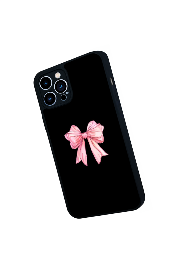 iPhone 12 Pro Max Uyumlu Kurdele Tasarımlı Glossy Premium Kılıf