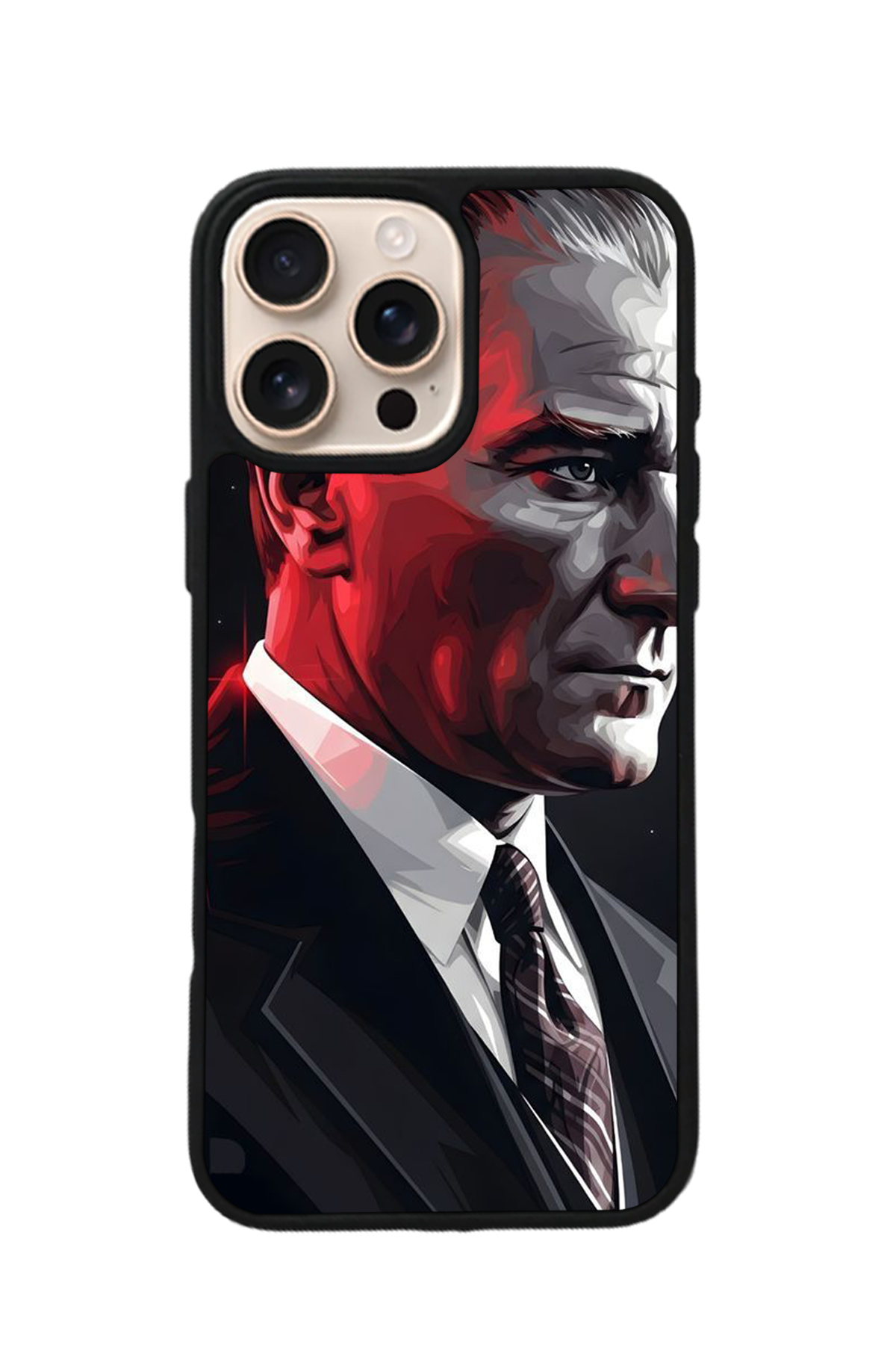 iPhone 16 Pro Max Uyumlu Mustafa Kemal Ataturk Tasarımlı Glossy Premium Kılıf