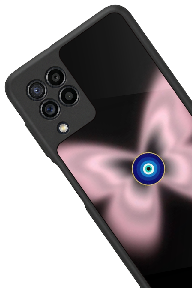 Samsung Galaxy M22 Uyumlu Nazar Tasarımlı Glossy Premium Kılıf