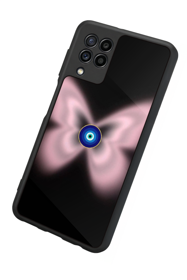 Samsung Galaxy M22 Uyumlu Nazar Tasarımlı Glossy Premium Kılıf