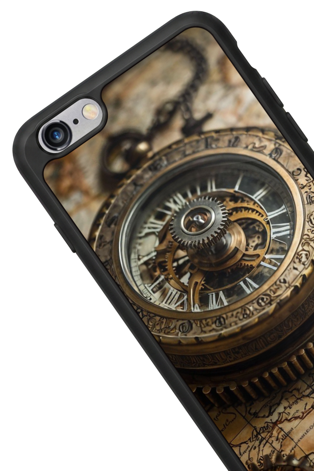 iPhone 6s Plus Uyumlu Pusula Tasarımlı Glossy Premium Kılıf