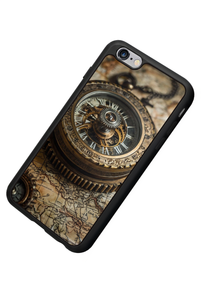 iPhone 6s Plus Uyumlu Pusula Tasarımlı Glossy Premium Kılıf