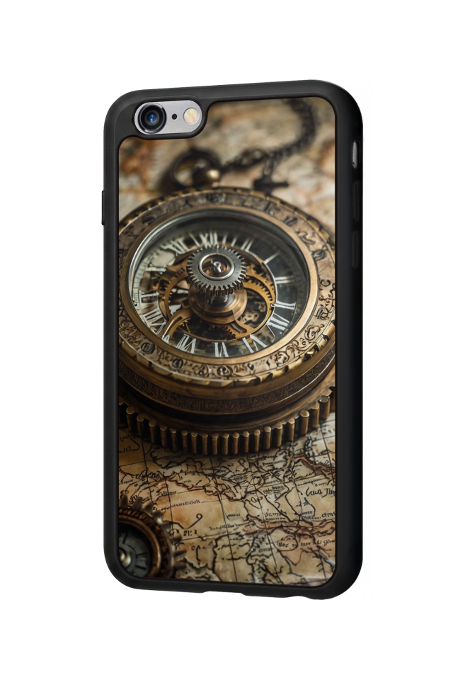 iPhone 6s Plus Uyumlu Pusula Tasarımlı Glossy Premium Kılıf