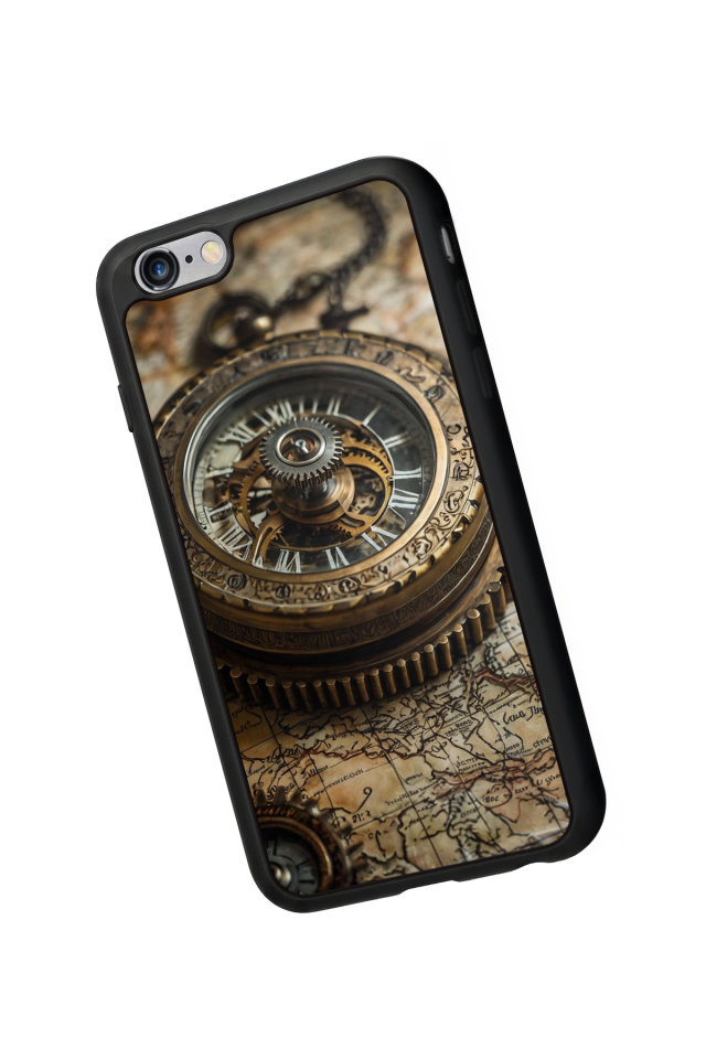 iPhone 6s Plus Uyumlu Pusula Tasarımlı Glossy Premium Kılıf