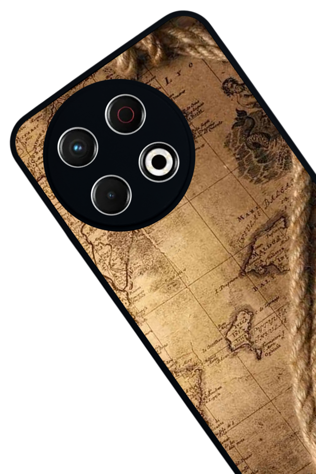 Tecno Spark 30 Pro Uyumlu Pusula Tasarımlı Glossy Premium Kılıf