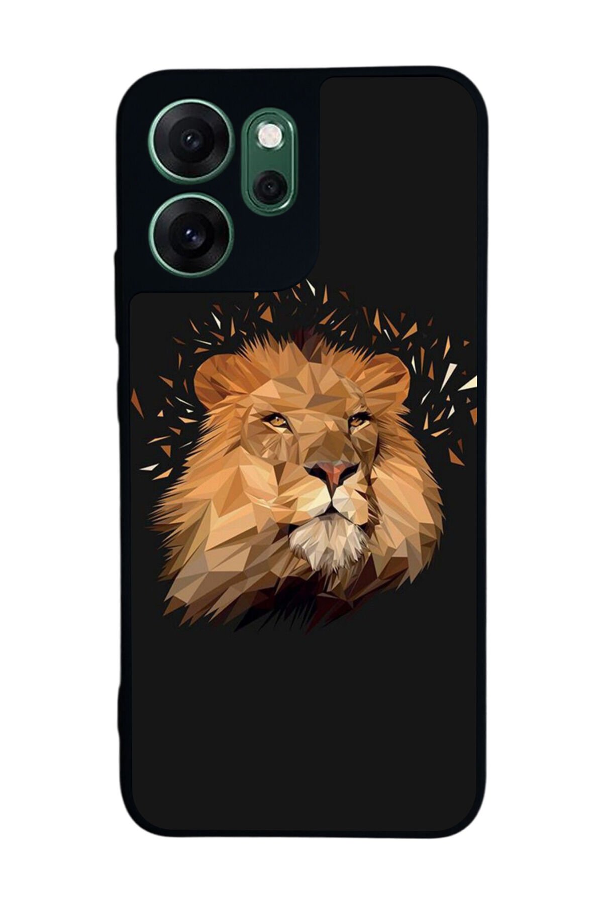 Oppo Reno 14F Uyumlu Aslan Tasarımlı Glossy Premium Kılıf