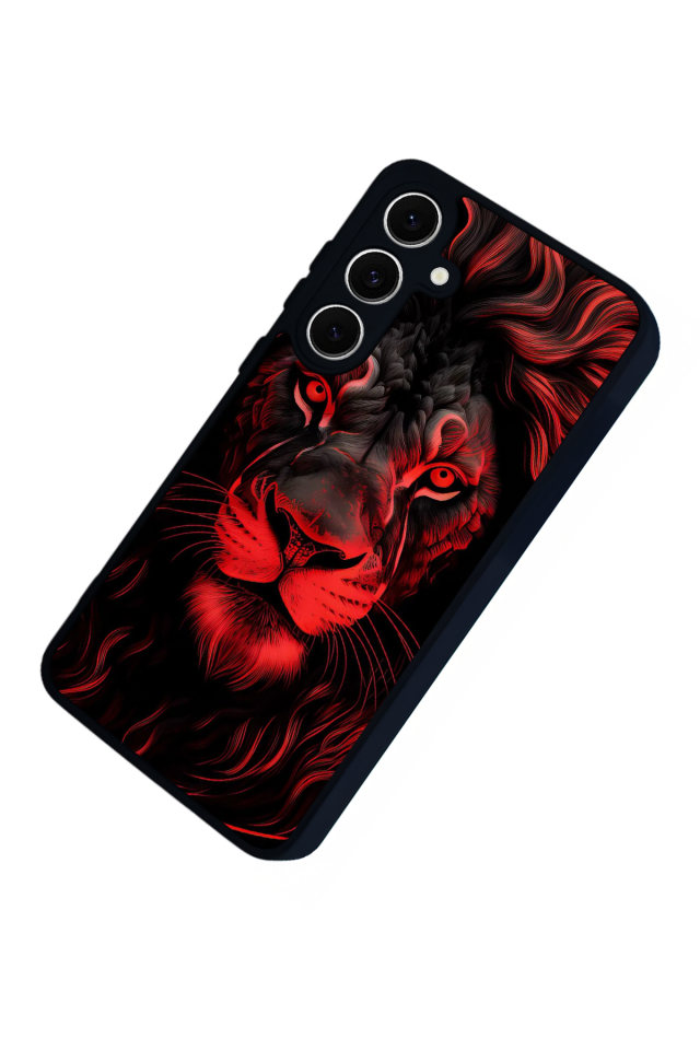 Samsung Galaxy S24 FE Uyumlu Aslan Tasarımlı Glossy Premium Kılıf