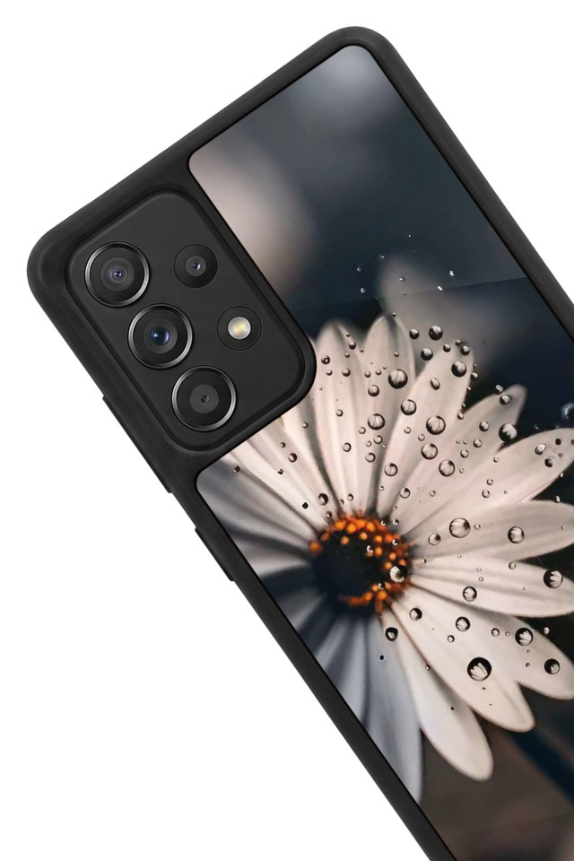 Samsung Galaxy A72 Uyumlu Cicek Tasarımlı Glossy Premium Kılıf