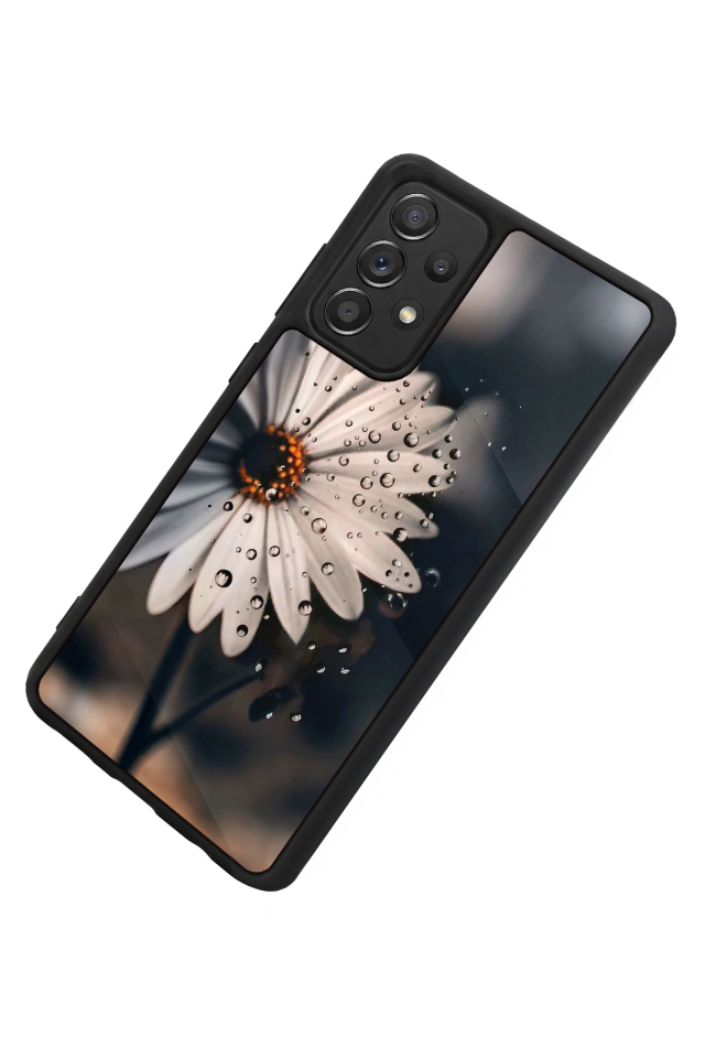 Samsung Galaxy A72 Uyumlu Cicek Tasarımlı Glossy Premium Kılıf