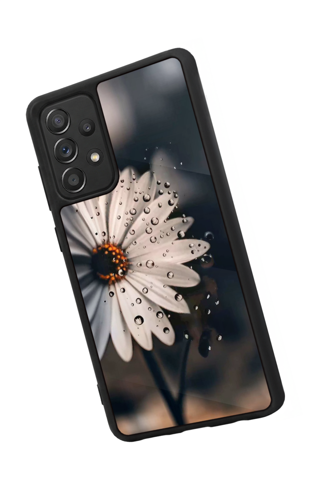 Samsung Galaxy A72 Uyumlu Cicek Tasarımlı Glossy Premium Kılıf