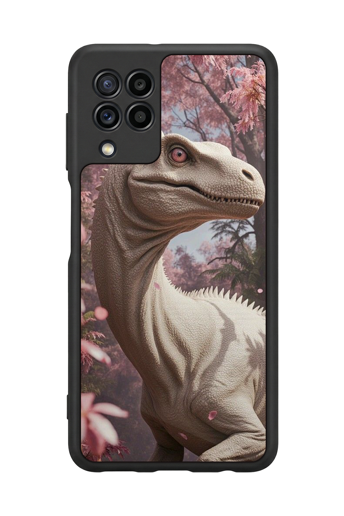 Samsung Galaxy M32 Uyumlu Dinazor Tasarımlı Glossy Premium Kılıf