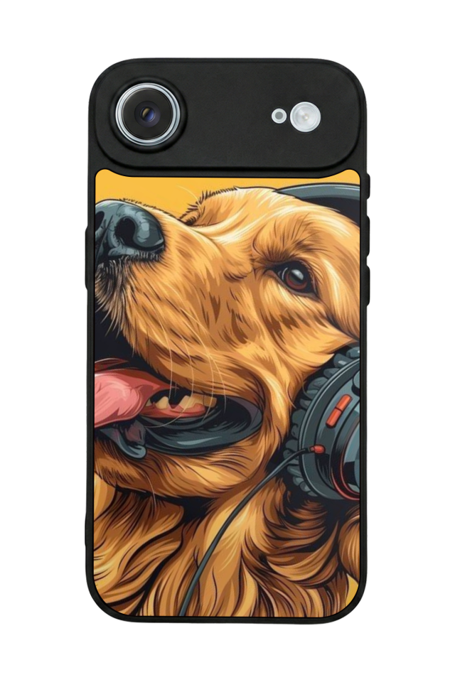 iPhone 17 Air Uyumlu Golden Kopek Tasarımlı Glossy Premium Kılıf