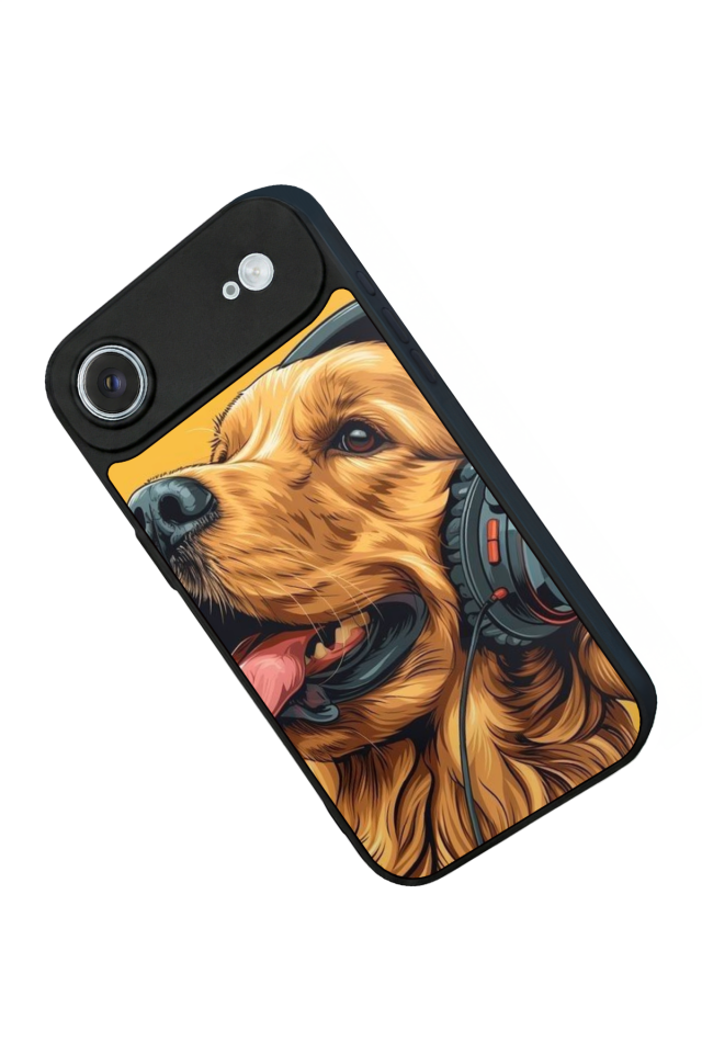 iPhone 17 Air Uyumlu Golden Kopek Tasarımlı Glossy Premium Kılıf