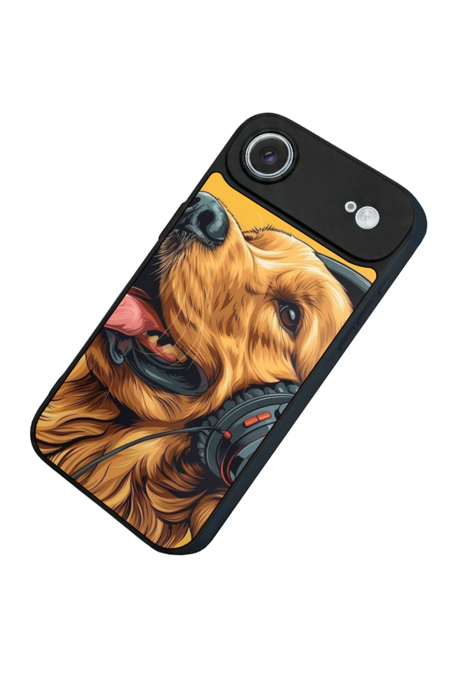 iPhone 17 Air Uyumlu Golden Kopek Tasarımlı Glossy Premium Kılıf