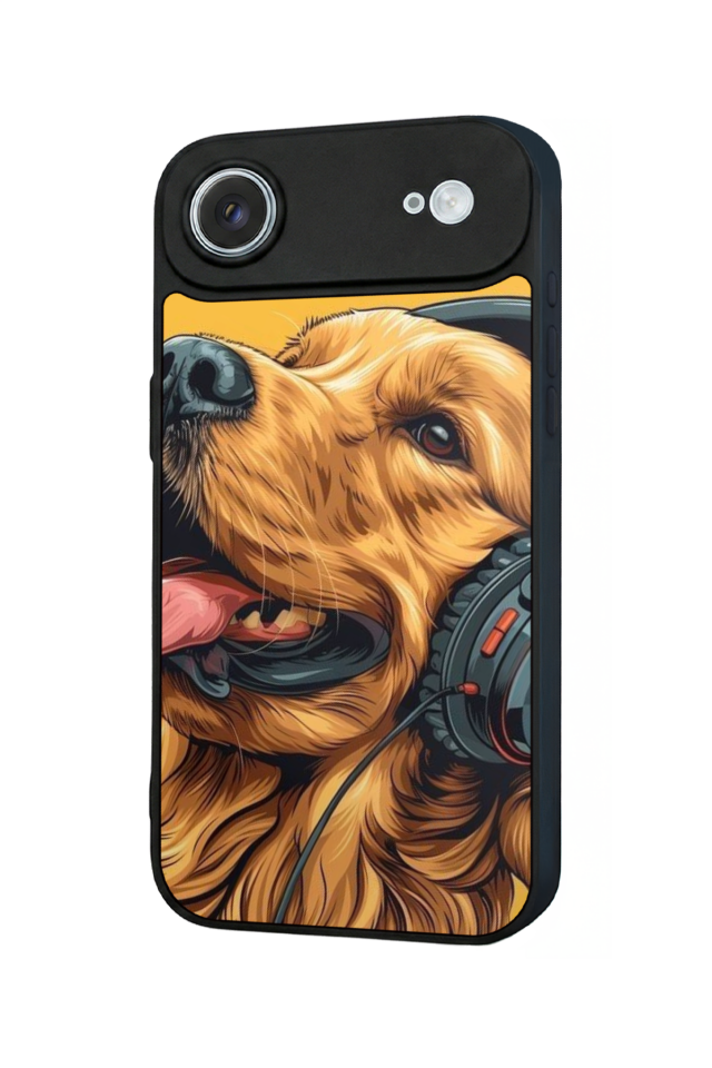 iPhone 17 Air Uyumlu Golden Kopek Tasarımlı Glossy Premium Kılıf