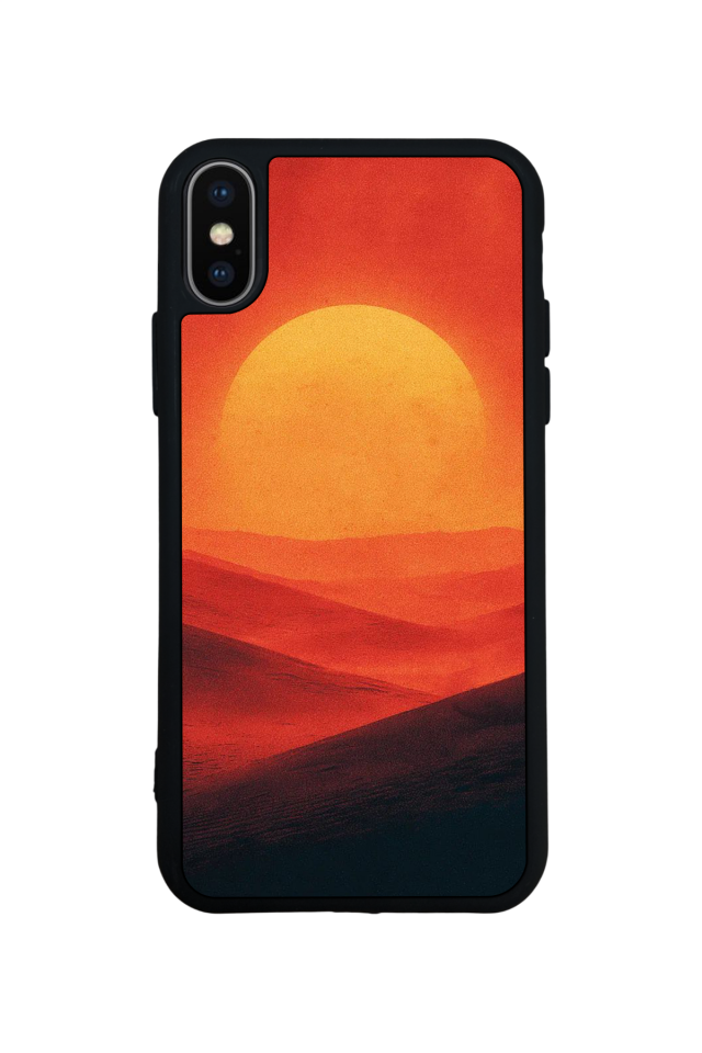 iPhone XS Max Uyumlu Güneş Tasarımlı Glossy Premium Kılıf