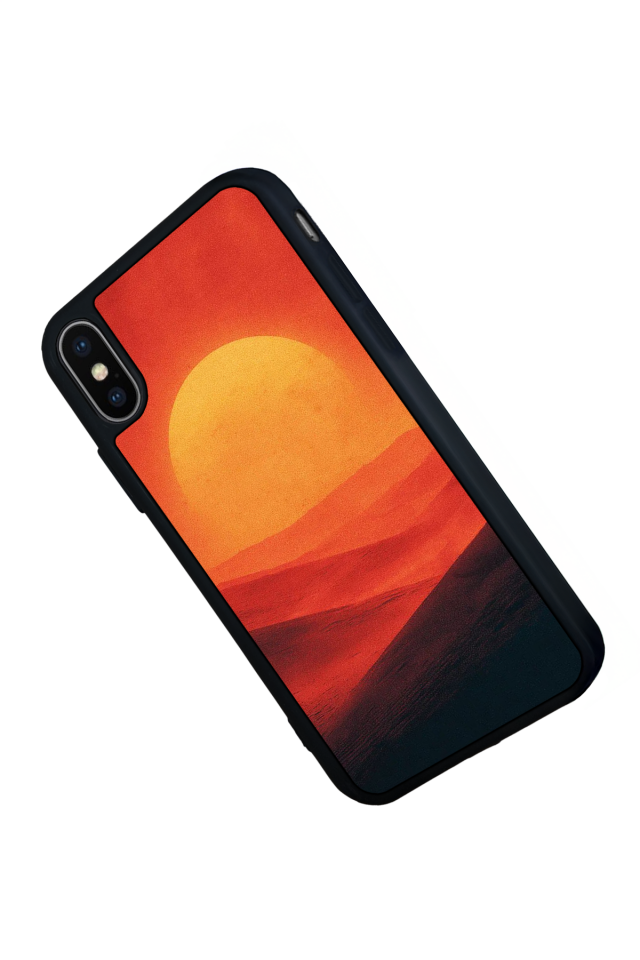 iPhone XS Max Uyumlu Güneş Tasarımlı Glossy Premium Kılıf